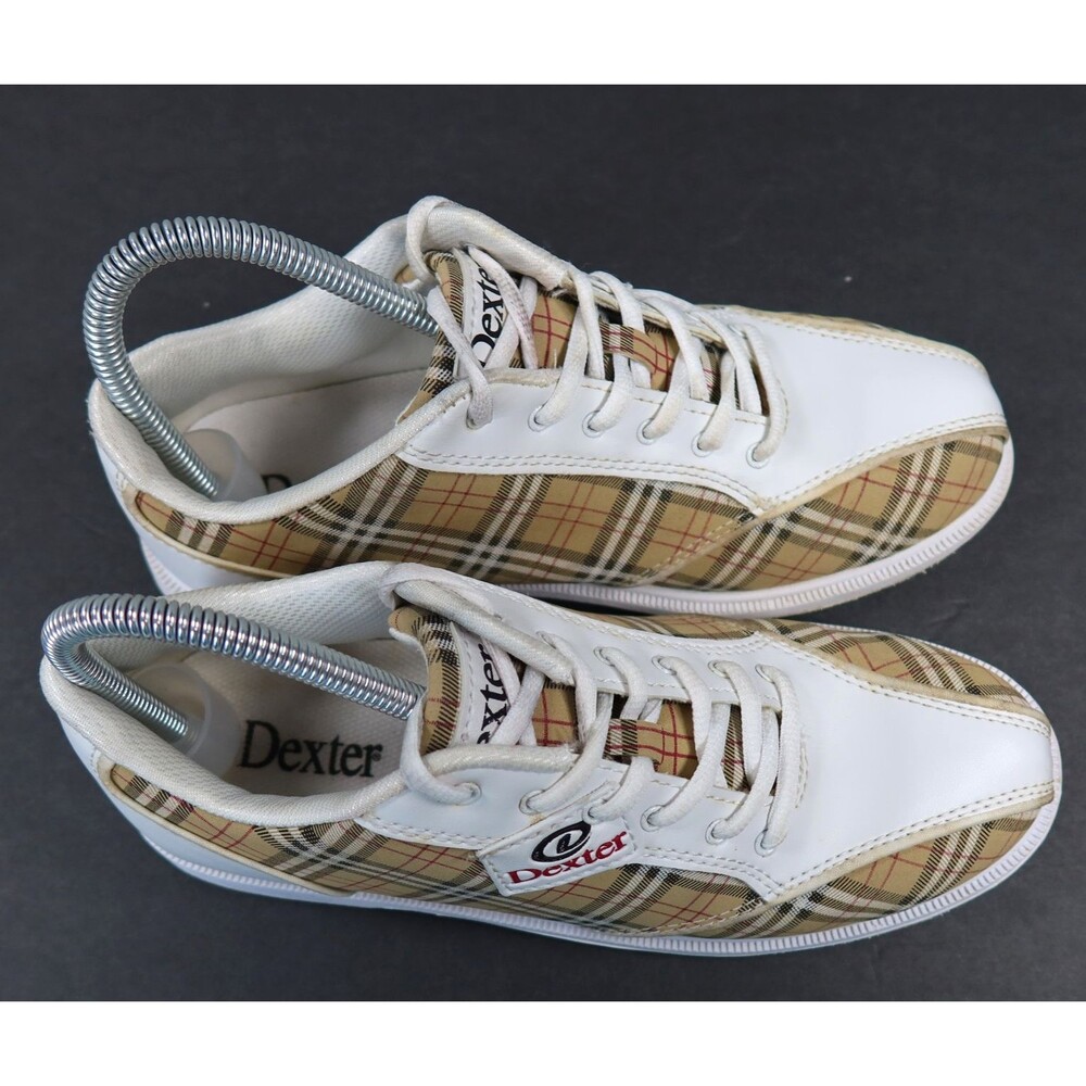 Dexter Ana White with Beige Plaid Slide-Rite Bowling Shoes Womens Size 8.5M - Picture 14 of 16